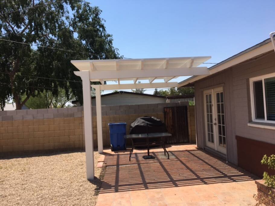 Pergola with propane BBQ