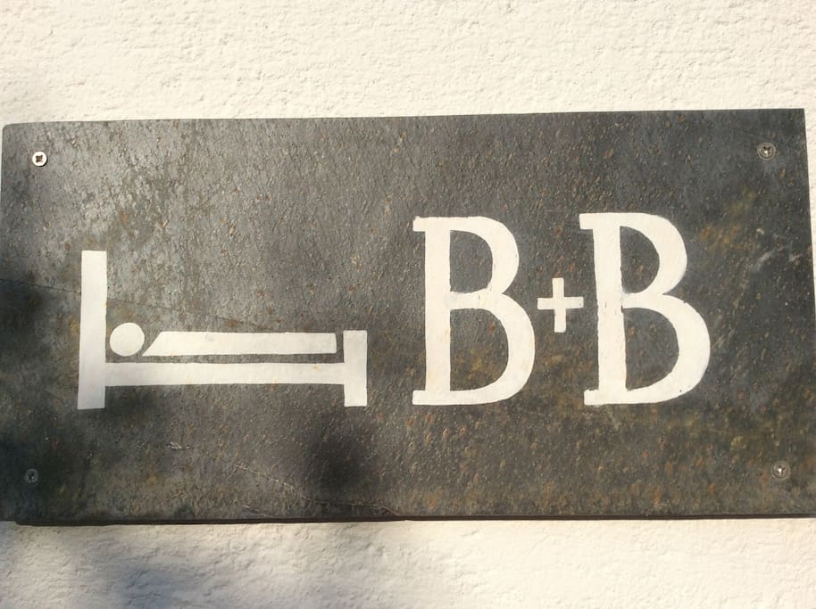 Look out for B&B sign on the wall