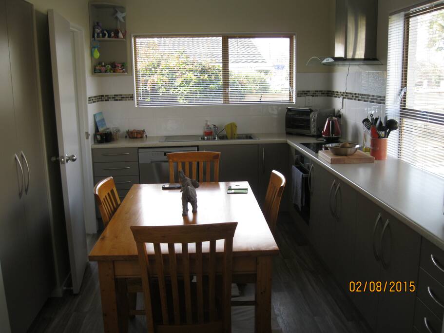 Sunny warm kitchen