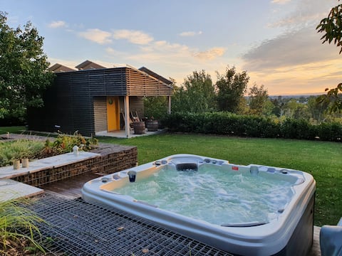 Eco friendly house in nature with a nice view.