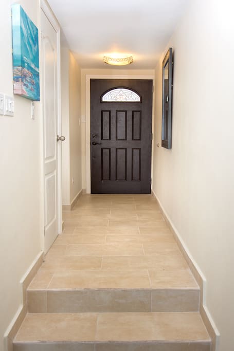 Hallway to door