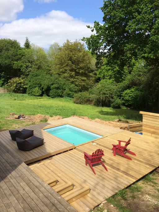 la piscine sur l'extension de terrasse - nouveauté mai 2018 !