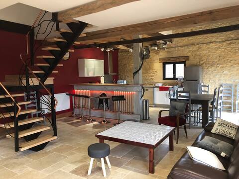 Fully restored barn in the countryside.