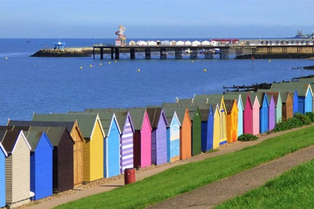 Beach Huts by the Herne Bay Pier, 2 miles