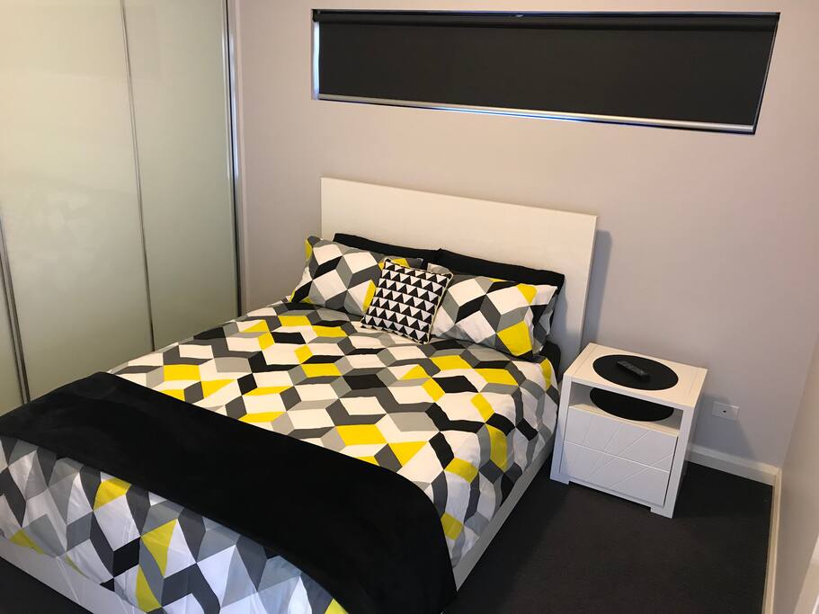 One of the spacious bedrooms available