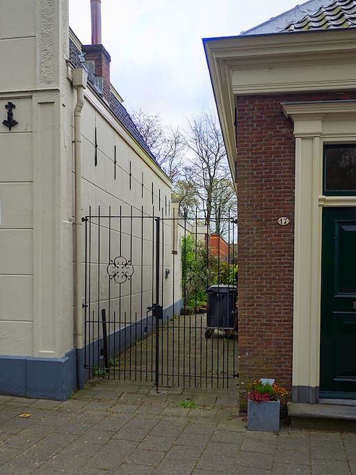 Entrance through the gate.