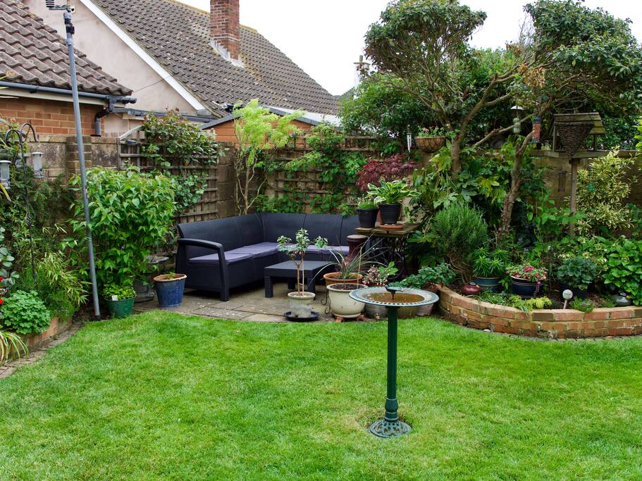Garden showing outdoor seated area
