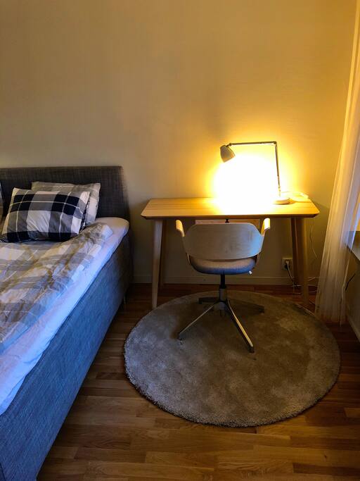 Small desk and chair.