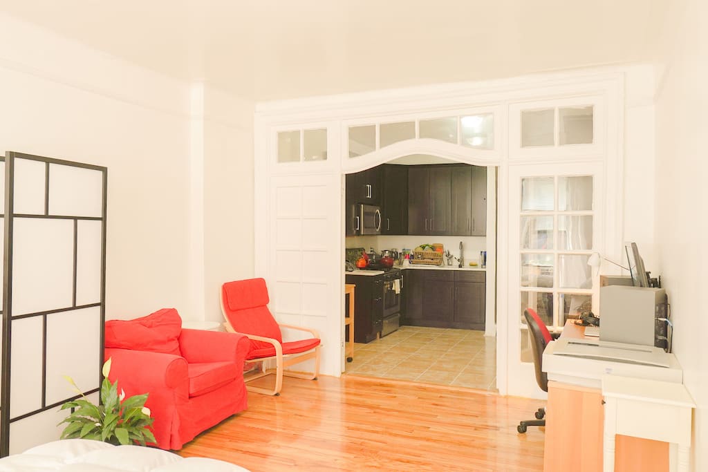 living room & kitchen