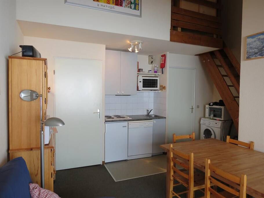 Lounge dining and kitchen