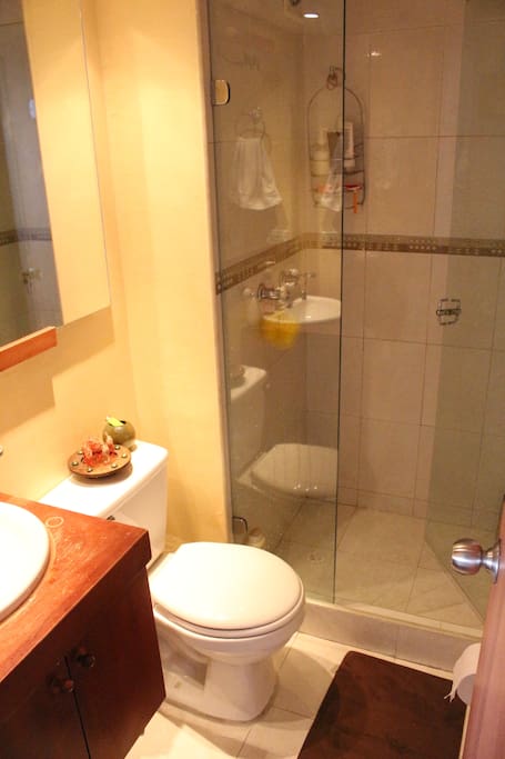 Shared Bathroom with one couple. Shower with hot water
