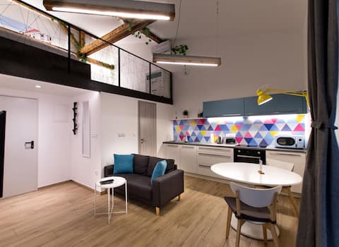 Popular Airbnb listing: AQUA factory LOFT with Jacuzzi (Central & Parking) in Četrtna Skupnost Vič