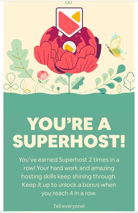 We did it! We are Super Hosts again!