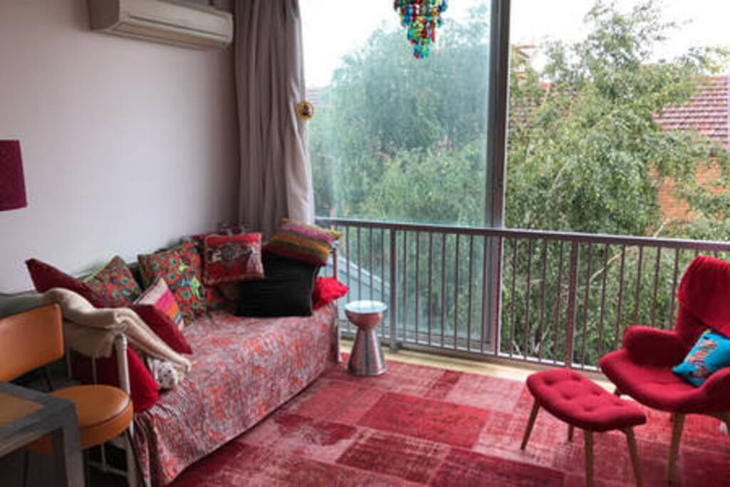 The light and bright living room