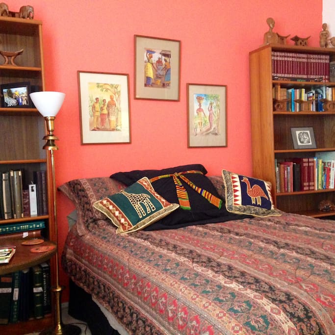 Bedroom with queen bed.