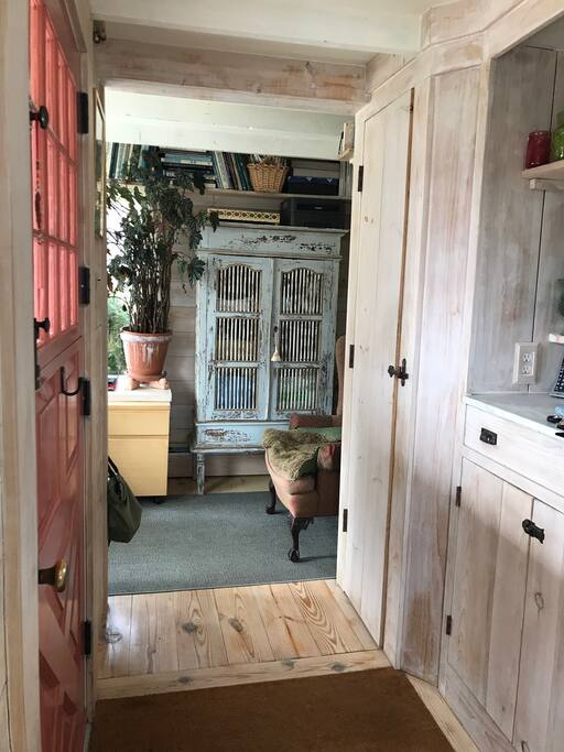 Looking into home office and front entry