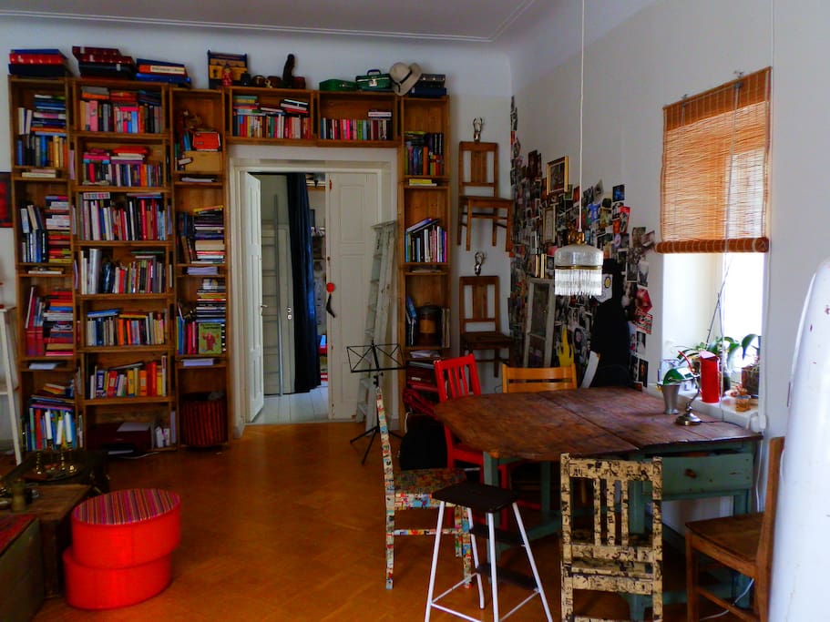Living room. The door into the kitchen and second bedroom