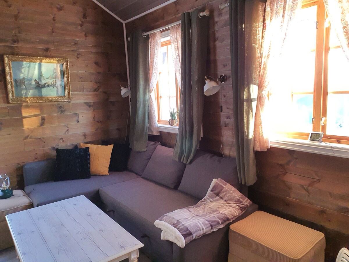 ห้องนั่งเล่น/ห้องนอนพร้อมโซฟาเบดมุมที่สามารถเปลี่ยนเป็นเตียงคู่ได้กว้าง 150 นิ้ว