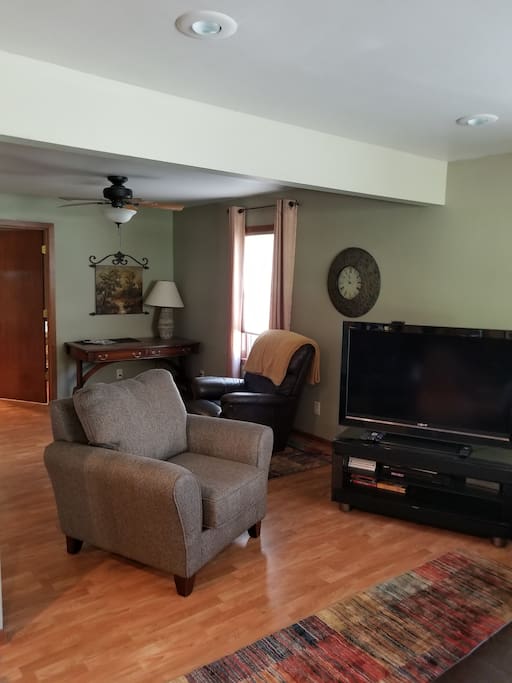Living Area with entertainment center