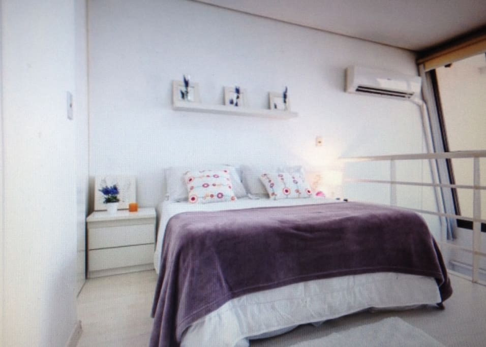Upstairs queen-sized bed