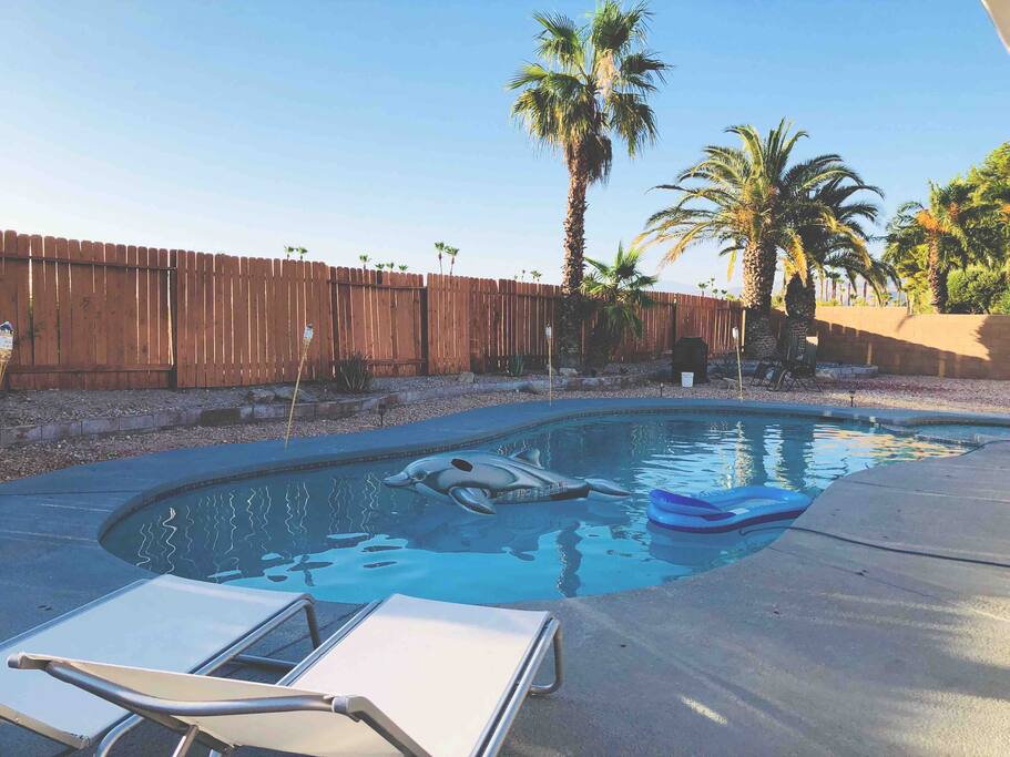 Early morning pool view
