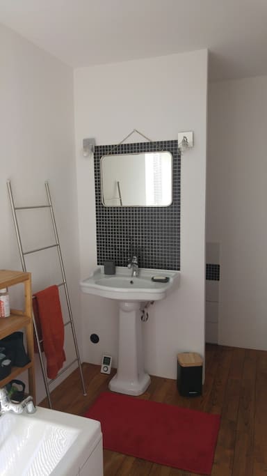 salle de bain avec toilettes séparées