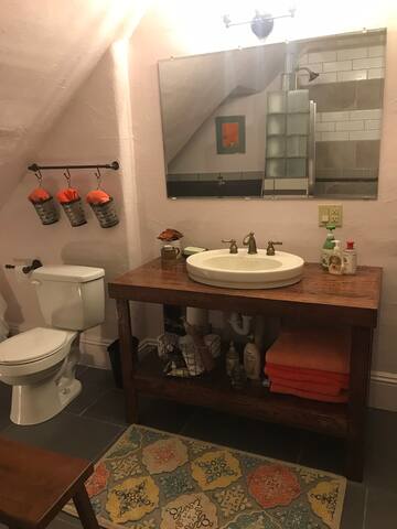 Comfy window seat with a beautiful view