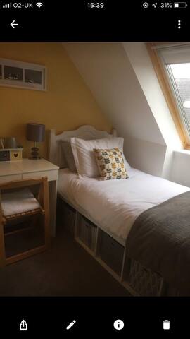 Private single room with shared bathroom.