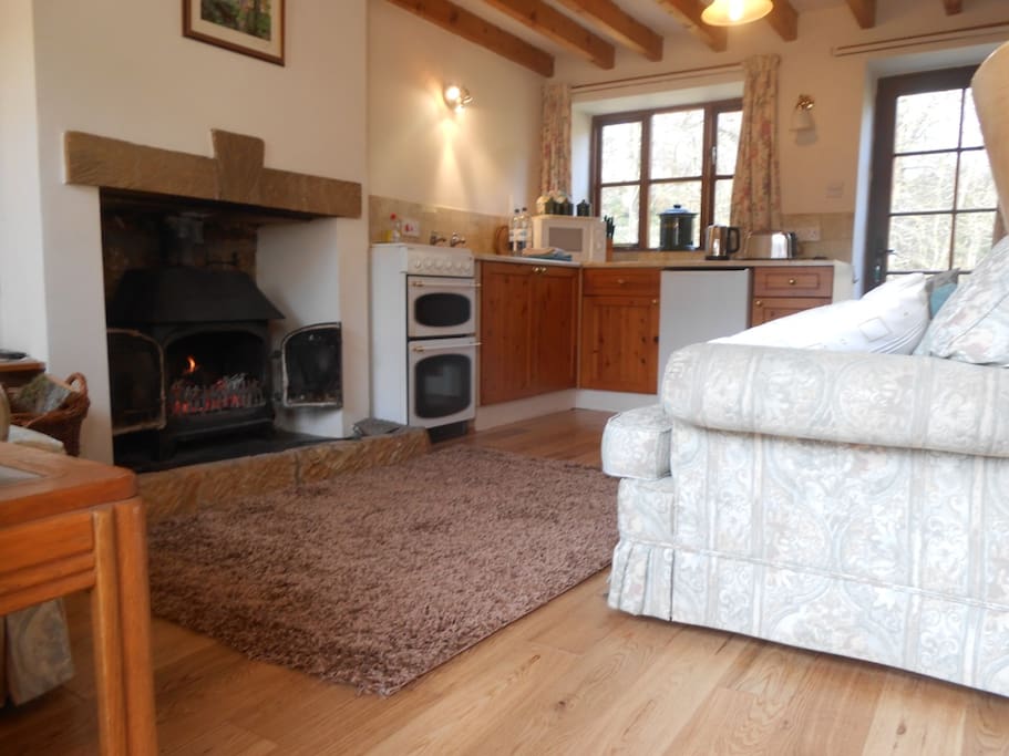 Lounge and kitchen