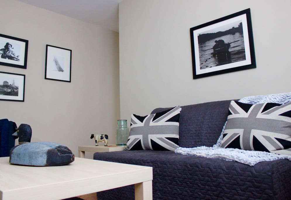 Furniture all new. The duck is very old though! Free WiFi, Cable TV (new flat screen) and telephone.