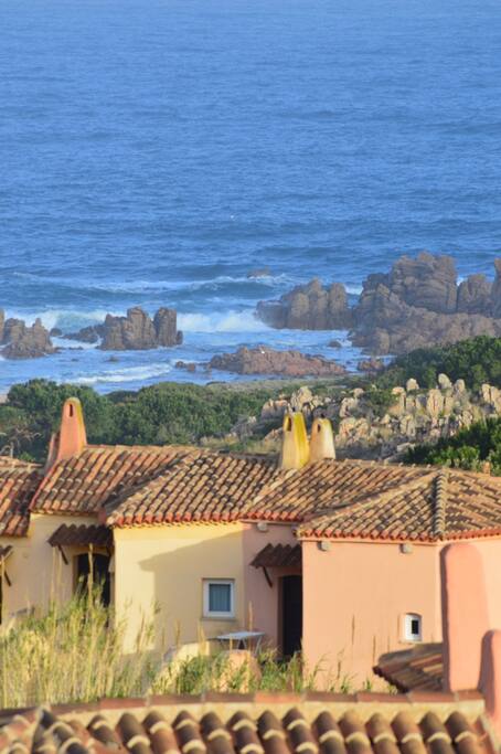 Looking Over The Cottage-Apartments To The Sea