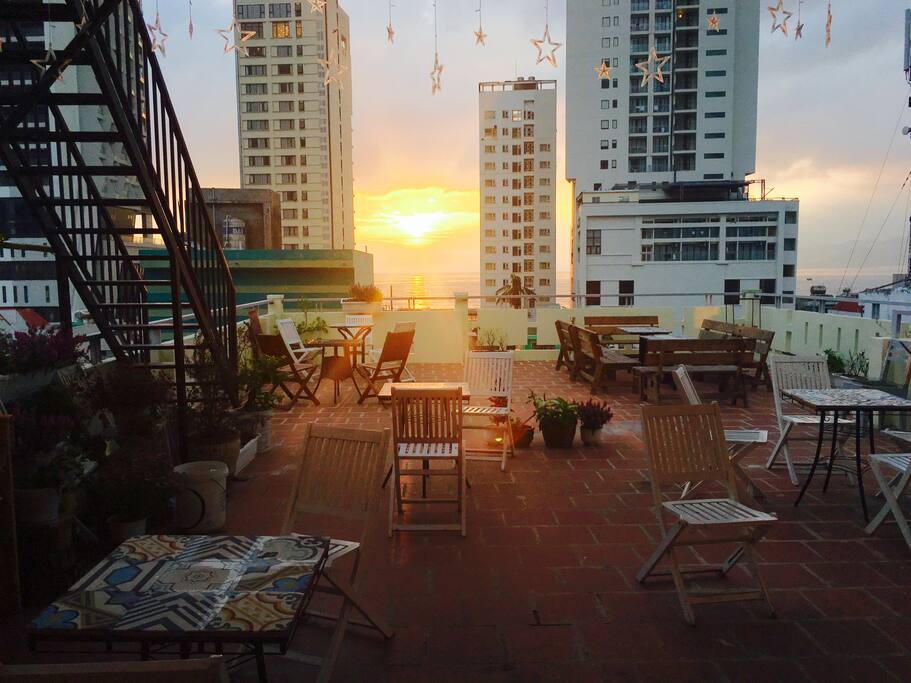 Sunrise on our rooftop.