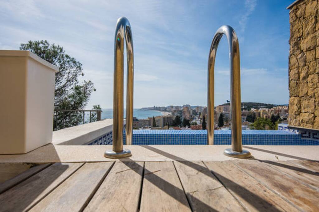 The view from the private pool