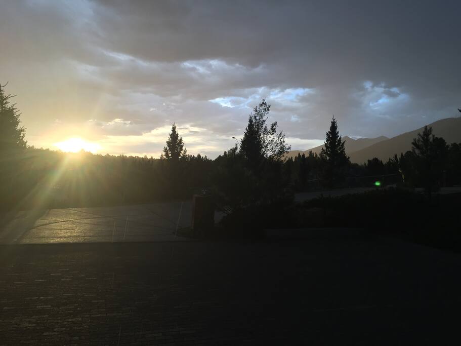 sunset from the parking area