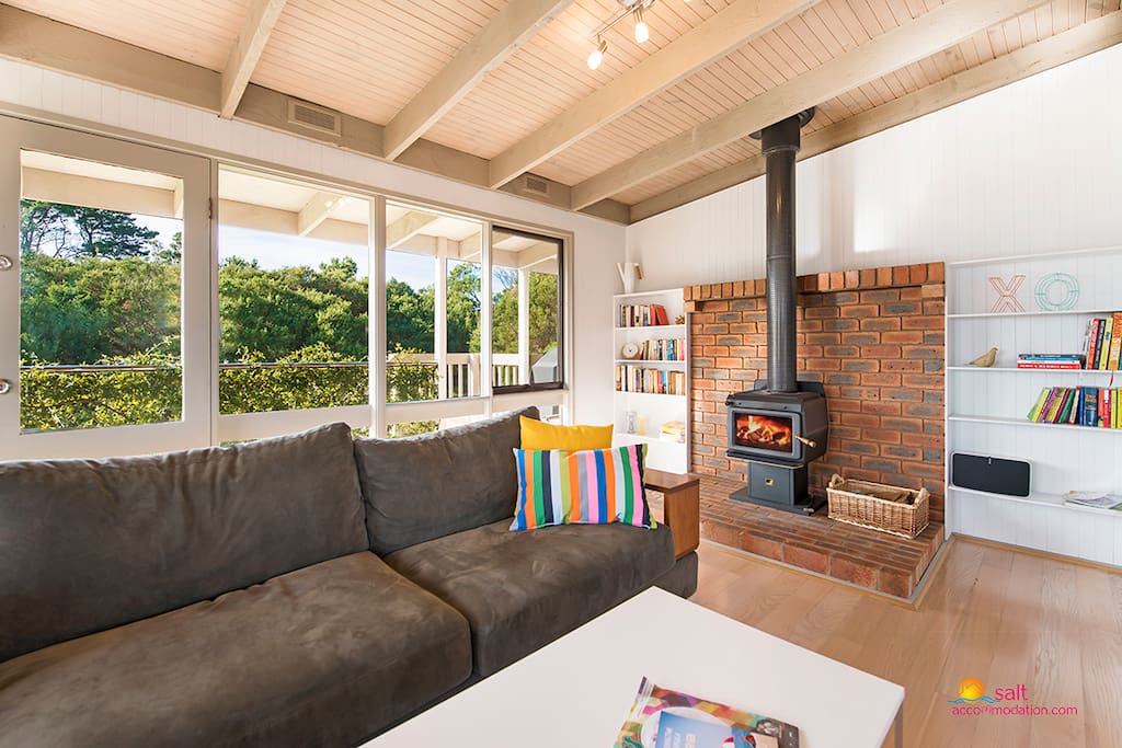 Cosy wood fire place