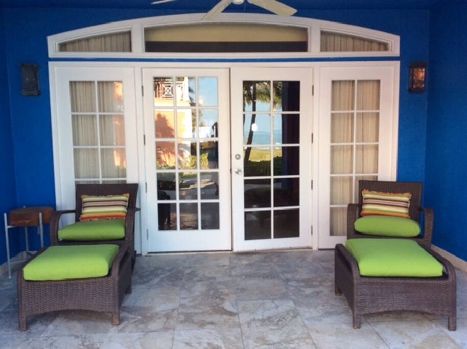 Our beach-side patio