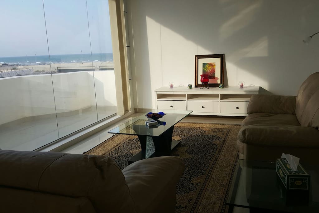 Living room with sea view