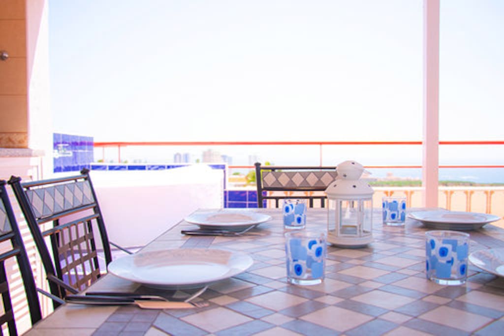 Cena en la terraza