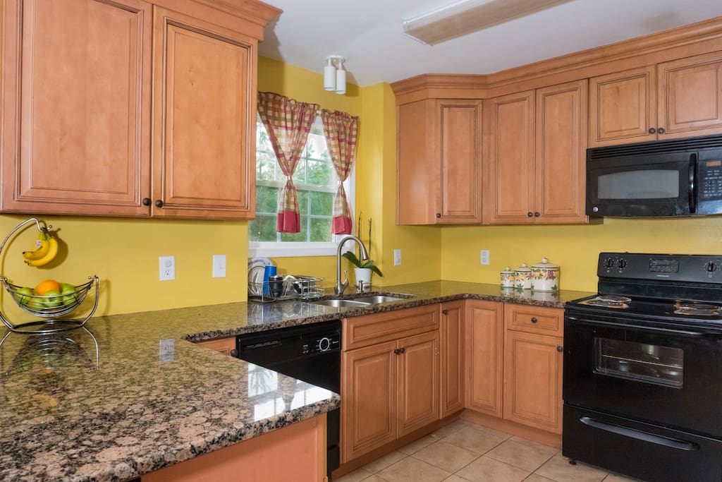 Kitchen with granite counter top