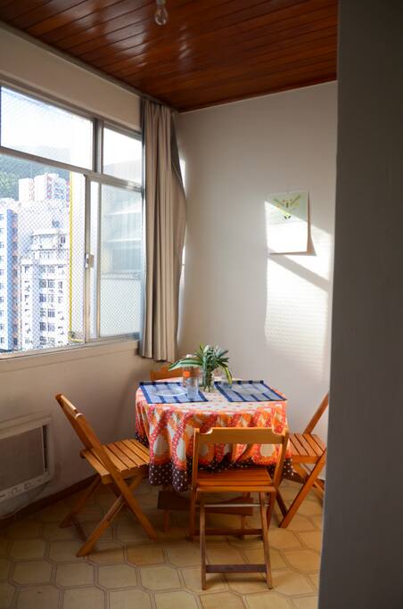 The dining area.