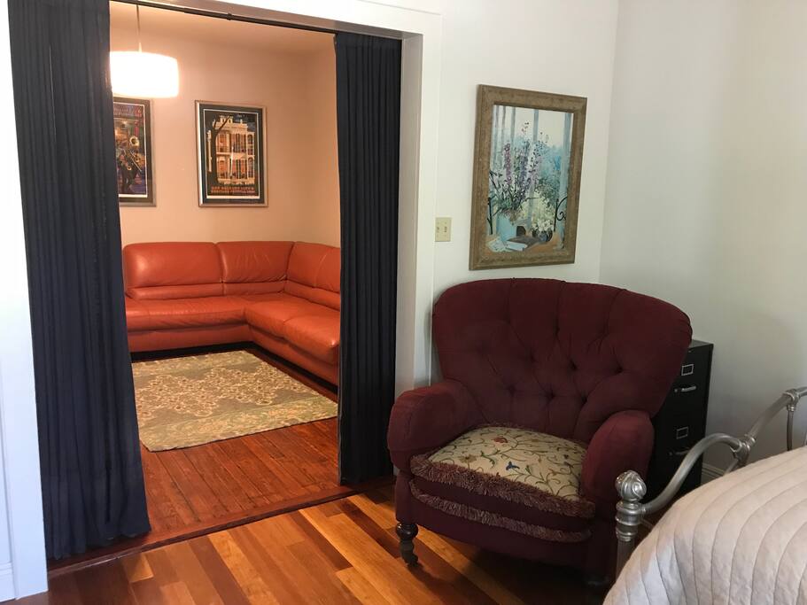 Suite includes bedroom, private sitting room and private bath.