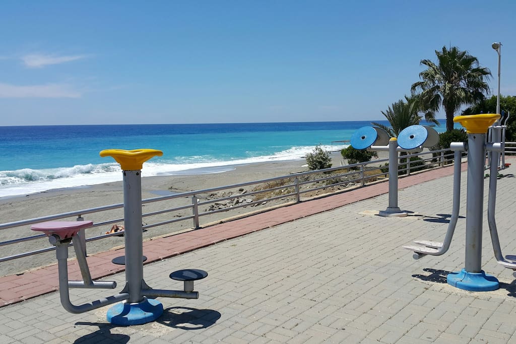 Open air gym on front