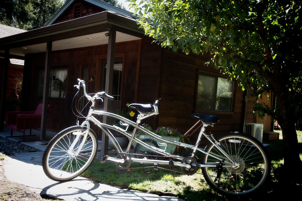 Take a spin on the tandem bike.