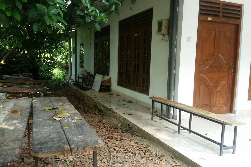 outside benchs and tables