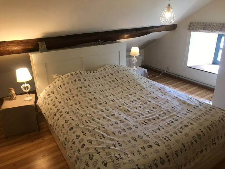 Second room with queen size bed (on second floor after kids place)