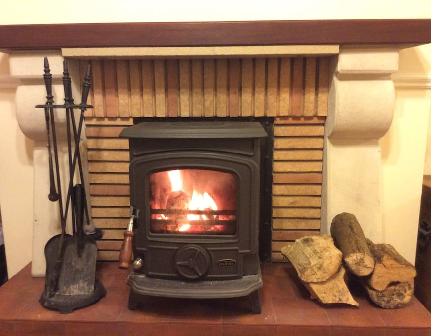 Feel free to use our working stove. It's very cosy!