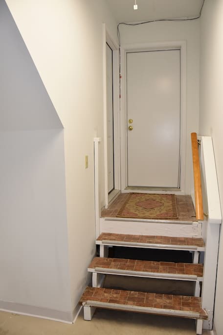 Own coded door to upstairs