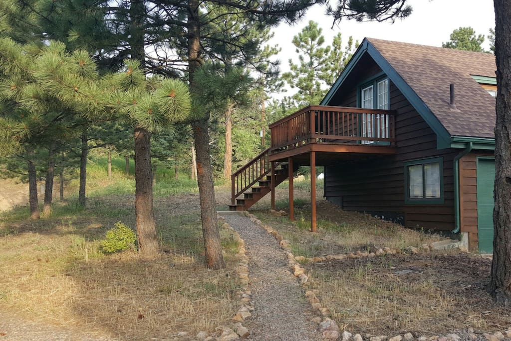 Park and walk up the path.