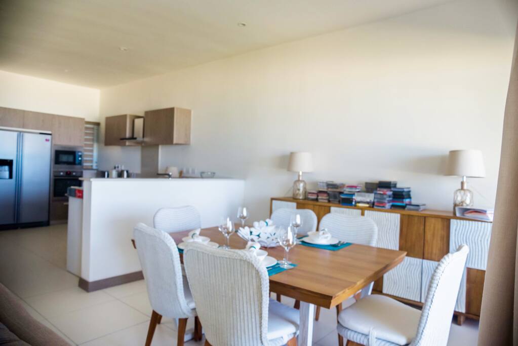 Open kitchen and dining room