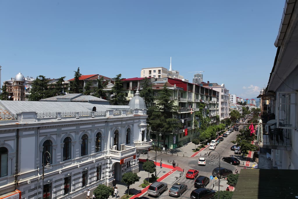 city view from the balcony